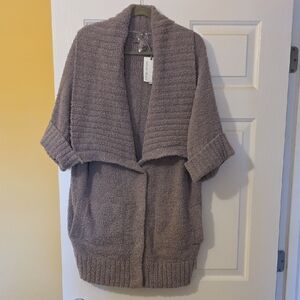 Barefoot Dreams Cozy Twist Short Sleeve Sweater Coat